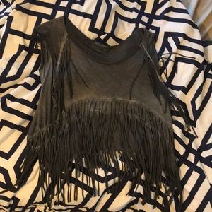 All Saints fringe top